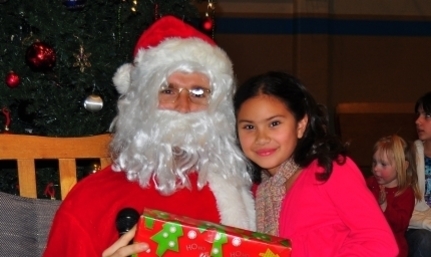girl with santa